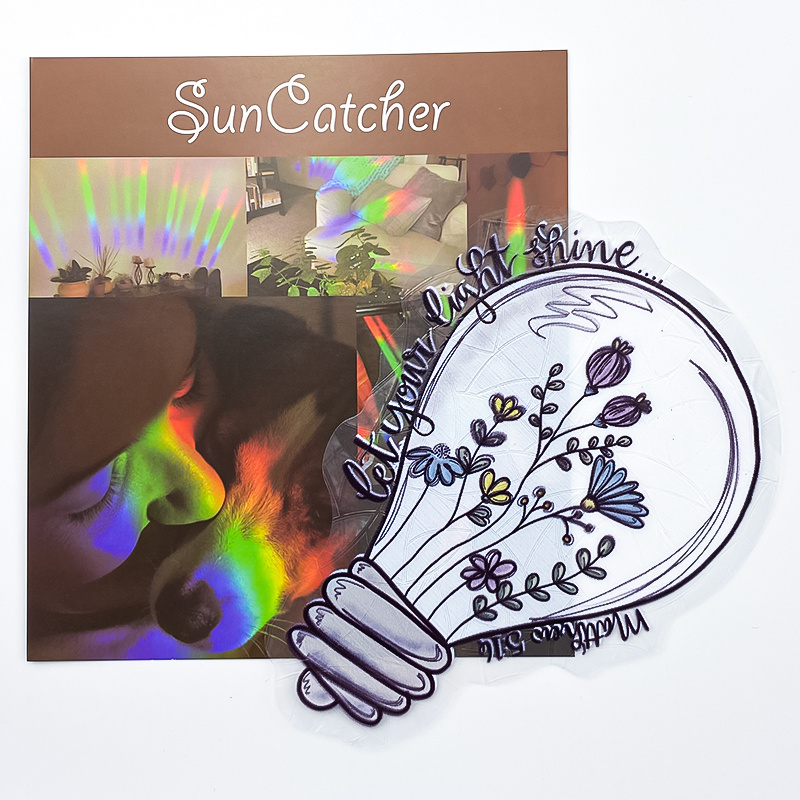 Cartoon Sun Catcher Decal Wall Sticker Rainbow Suncatcher Sticker Window Decoration Prisms Rainbow Maker Window Sticker