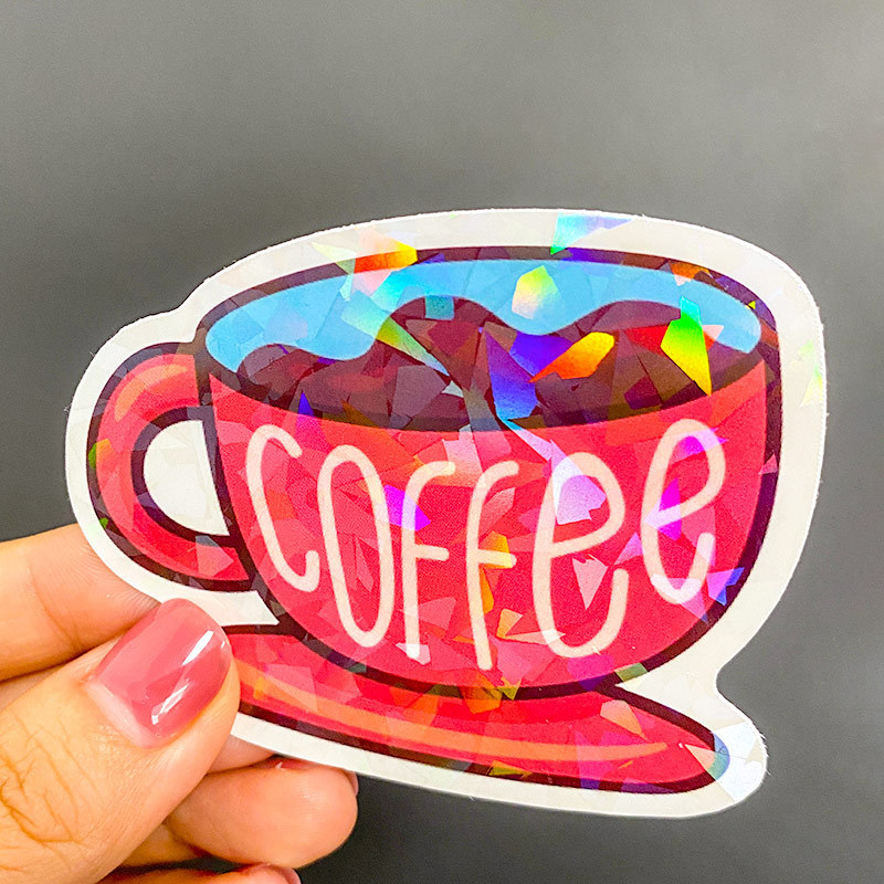 Custom Logo Adhesive Make Eco Laser Hologram Sticker Holographic Vinyl Sticker Printing