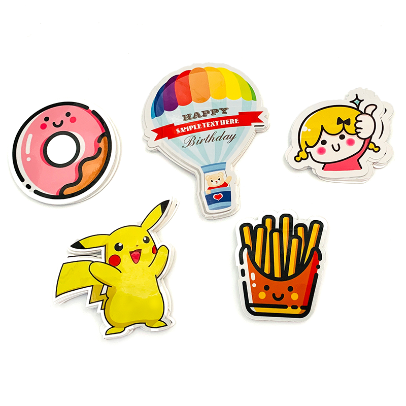 Custom Sticker Vinyl Die Cut Stickers Printing Adhesive Waterproof Company Cartoon PVC Logo Stickers