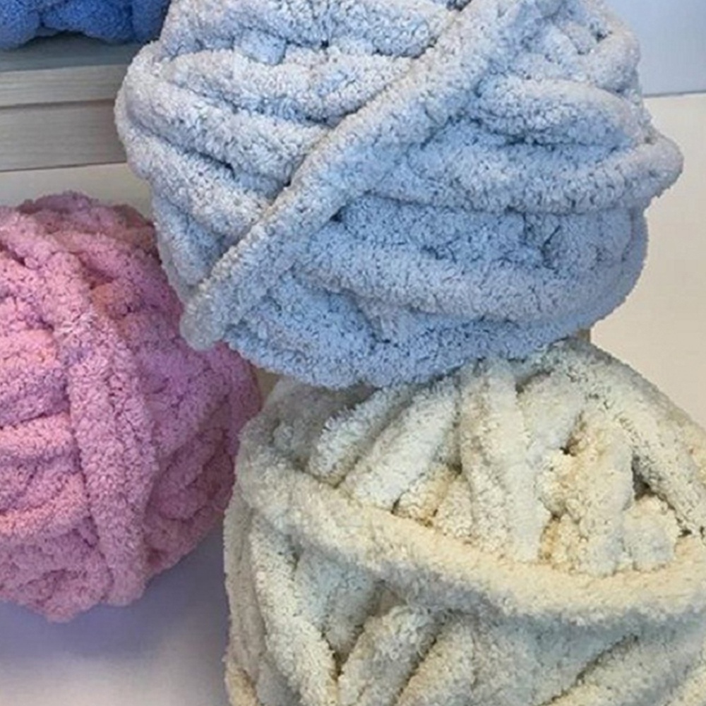 2cm 100% polyester chenille chunky yarn jumbo yarn for weaving