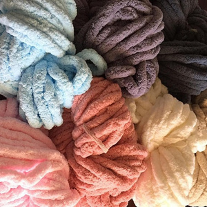 2cm 100% polyester chenille chunky yarn jumbo yarn for weaving