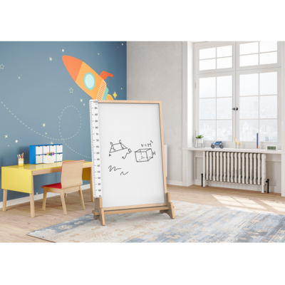 Children Showing Board Writing Board for Kindergarten  Wood Whiteboard and Blackboard Magnetic Board for Child Learning