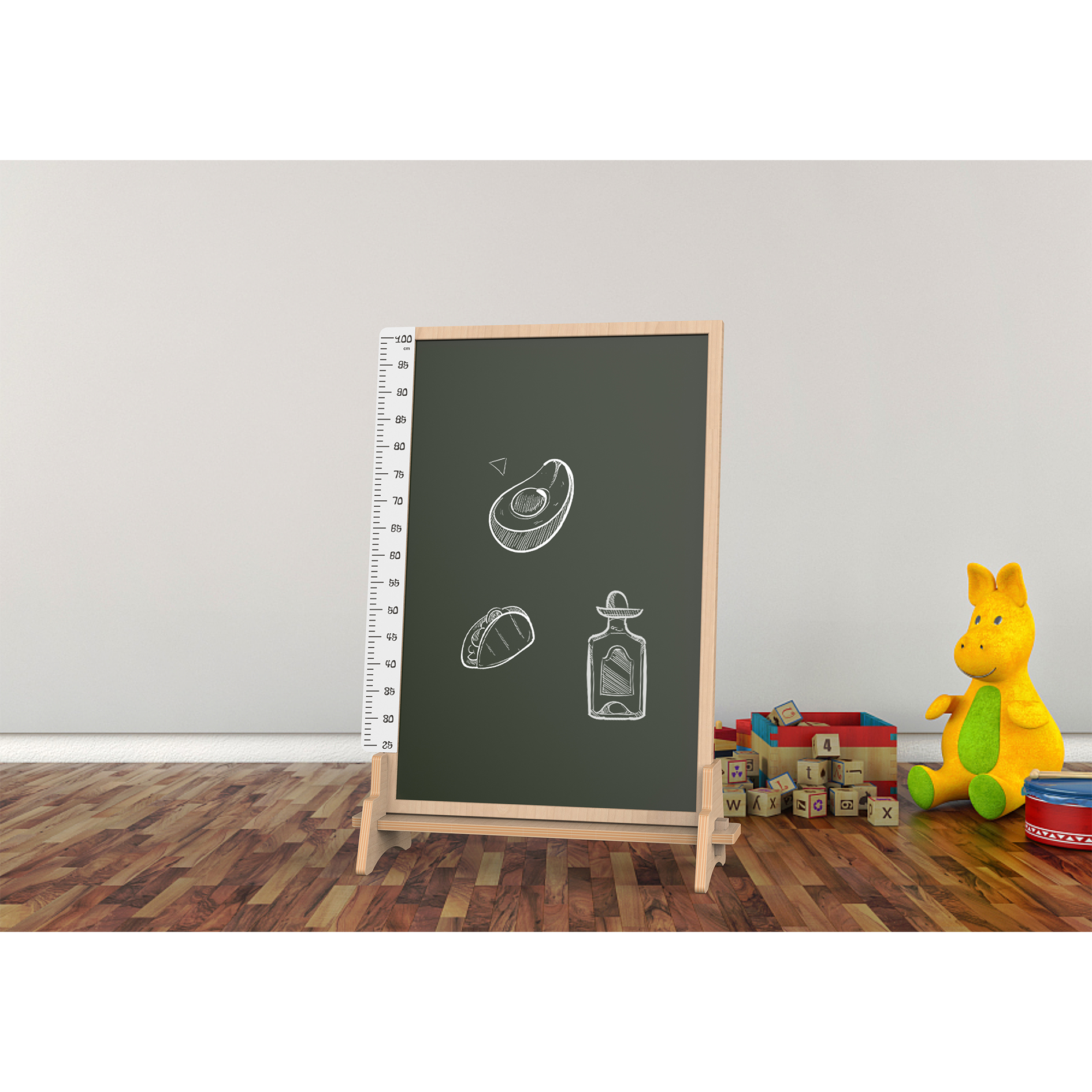 Children Showing Board Writing Board for Kindergarten  Wood Whiteboard and Blackboard Magnetic Board for Child Learning