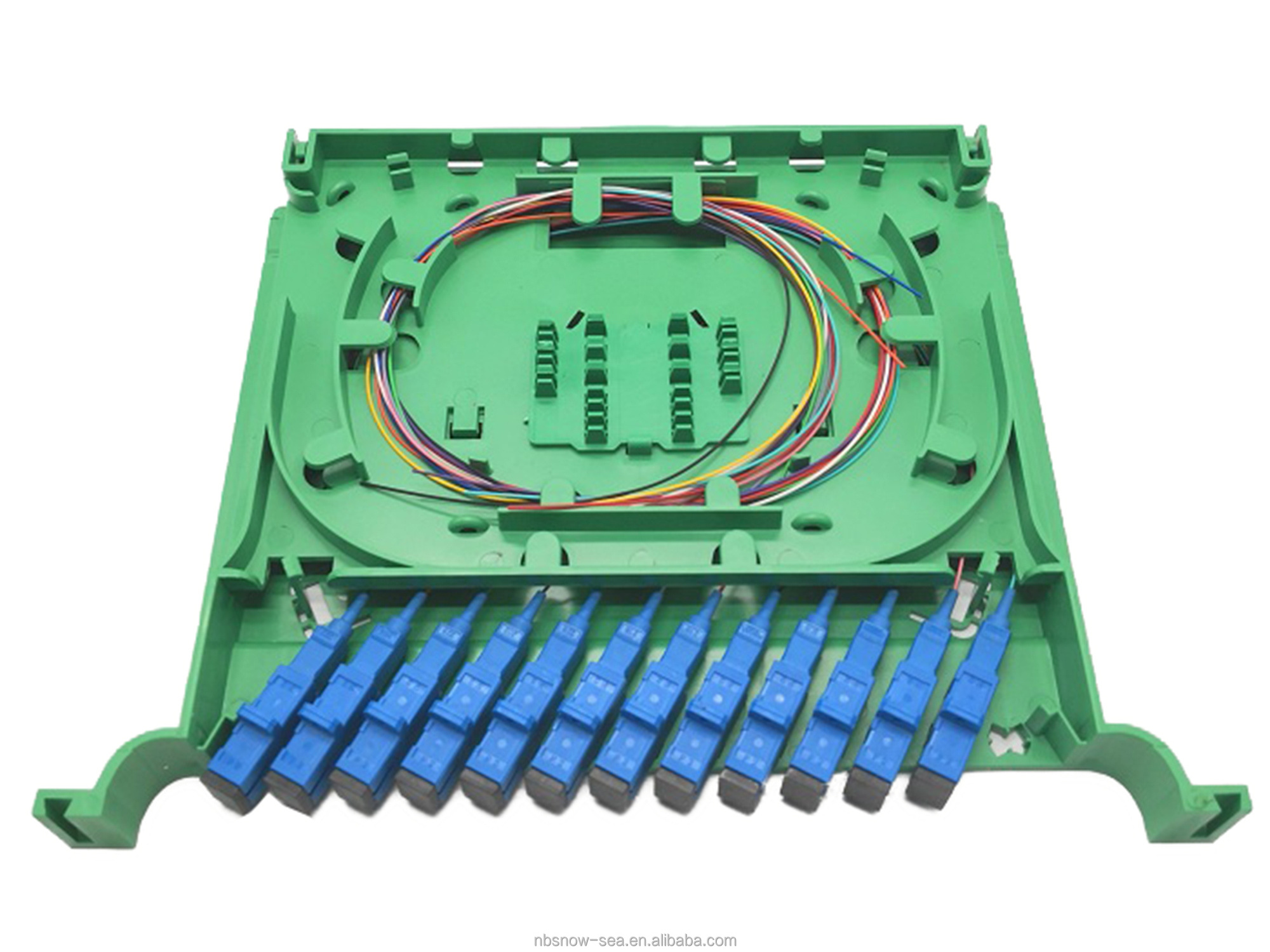 12 Core ODF Fiber Optic Fusion Splicing Tray with 12pcs SC Adapter and 12pcs SC Pigtail