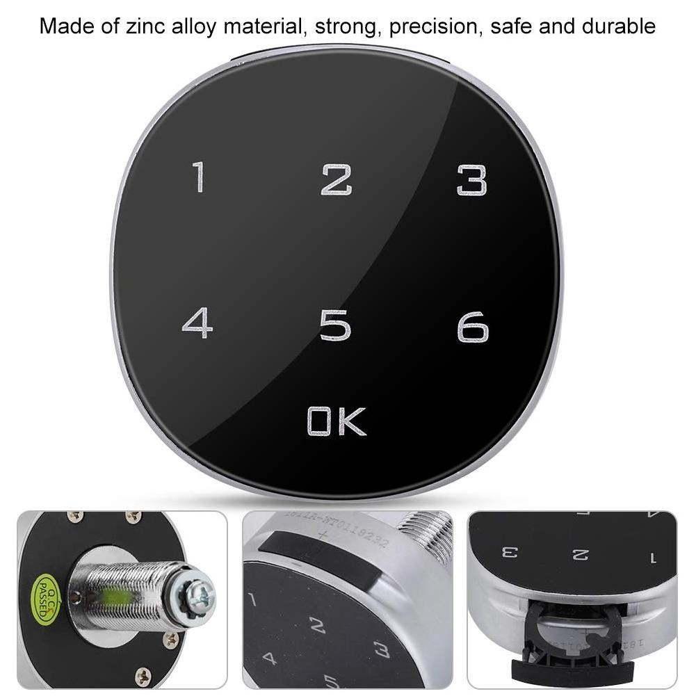 Digital Electronic Coded Lock, Touch Screen Password Lock for Cabinet  Sauna Drawer School Lockers Easy to Install