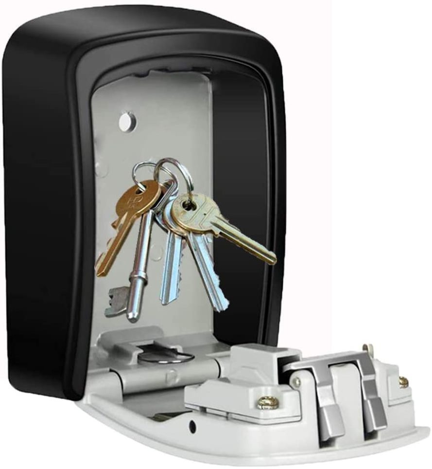 zhenzhi Lock Box, Key Storage Lock Box with 4 Digit Combination for House Key, Office, Realtors, Contractors