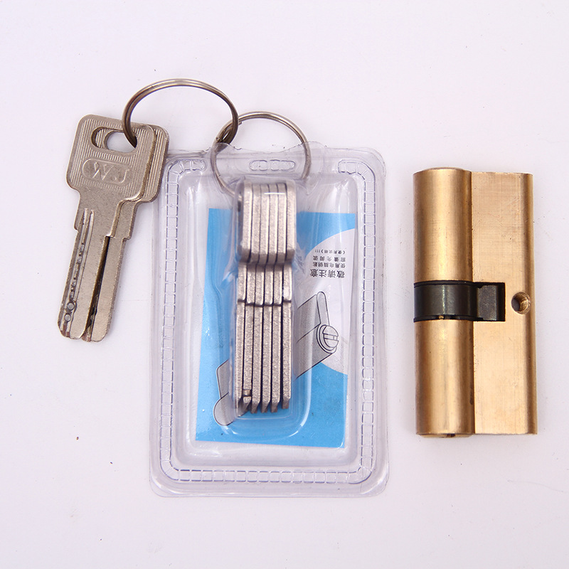 Zhenzhi Copper Lock Cylinder, Dual Open Lock  with Keysr for Residential/office Anti-theft Door Lock Cylinder