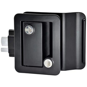 Zhenzhi Upgraded RV Door Lock, Trailer Door Lock with Paddle Deadbolt Black Camper Door Lock