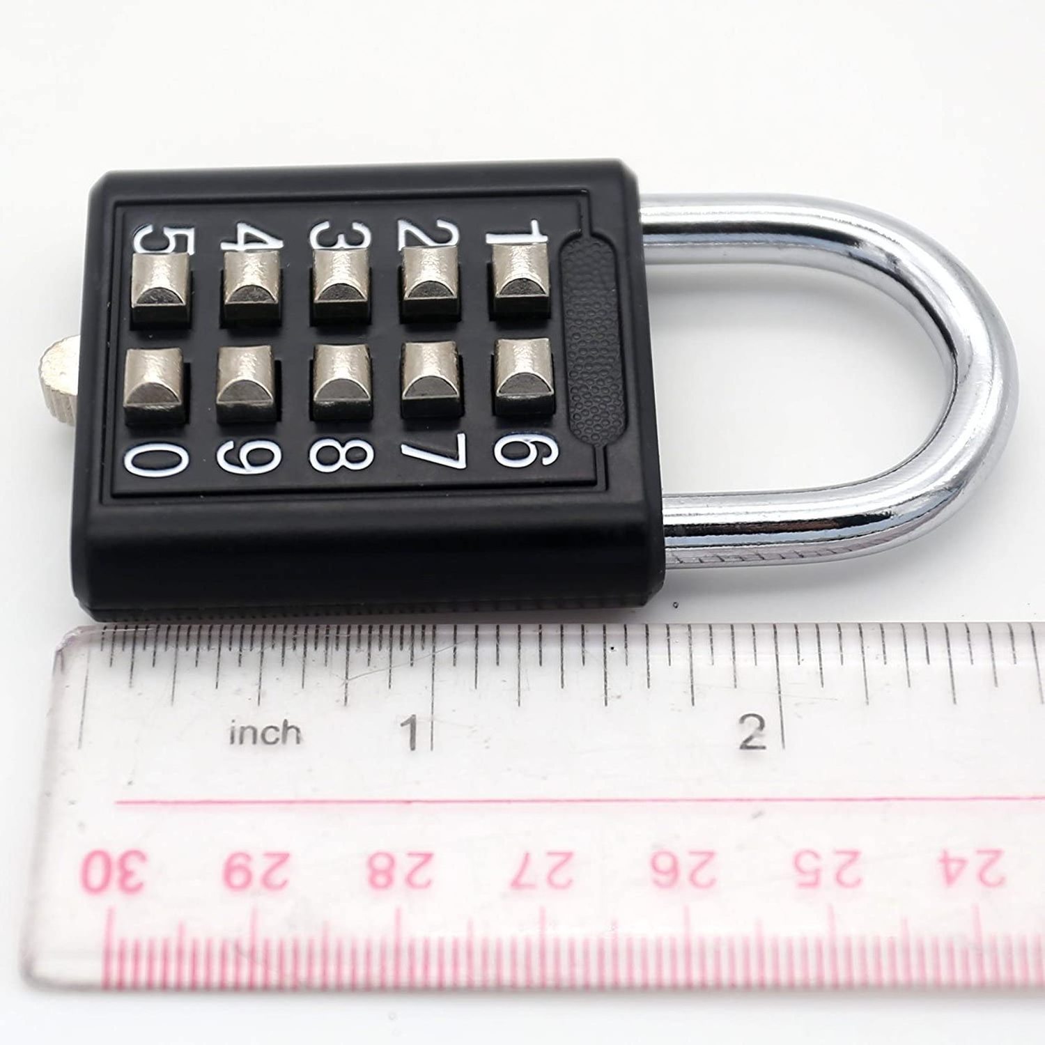 zhenzhi Padlock- Lock tactile button combination padlock 10 button combination padlock 5 locking mechanism bit key lock