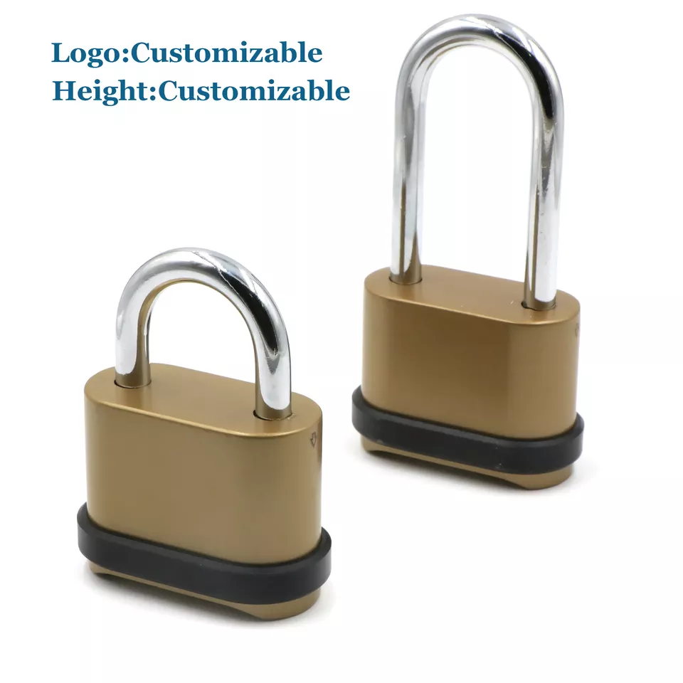 zhenzhi Heavy Duty Outdoor Higher Security Keyless Locks Buckle Design Brass Finish Long Shackle Padlock for Gate