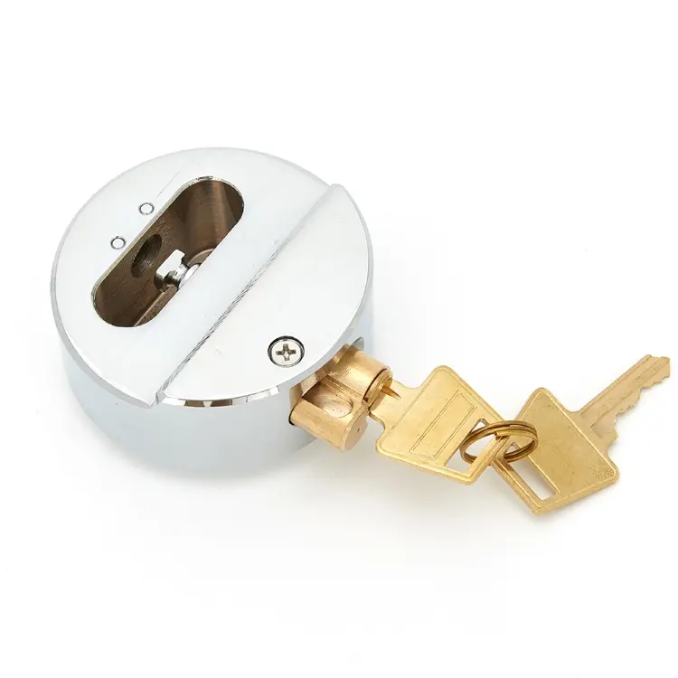 zhenzhi Heavy Duty Solid Steel Hockey Puck Padlock with Hardened Reinforced Shackle for Superior Cut Resistance