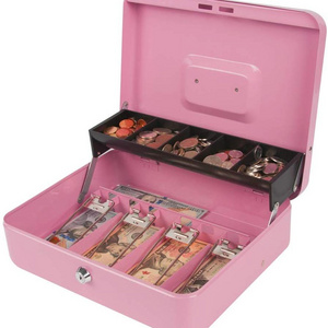 zhenzhi Key lock large cash box with money box and lock, metal money box security, cash register