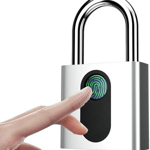 Zhenzhi Fingerprint Padlock Smart Security Lock with USB Charge IP66 Waterproof Anti-Theft Keyless Waterproof Smart Padlock