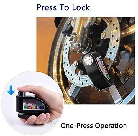 zhenzhi Disc Lock Alarm Motorcycle Alarm Padlock with 110db Alarm Sound for Motorcycles Bicycles