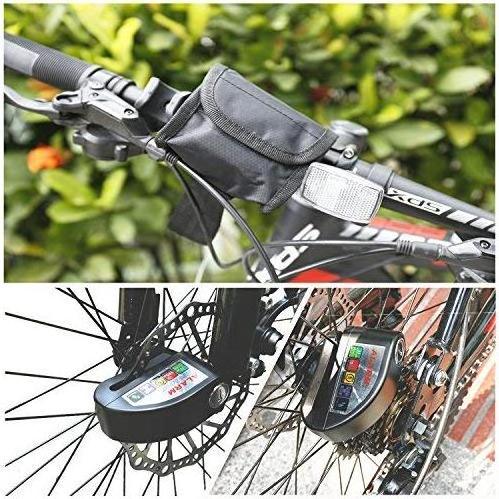 zhenzhi Disc Lock Alarm Motorcycle Alarm Padlock with 110db Alarm Sound for Motorcycles Bicycles