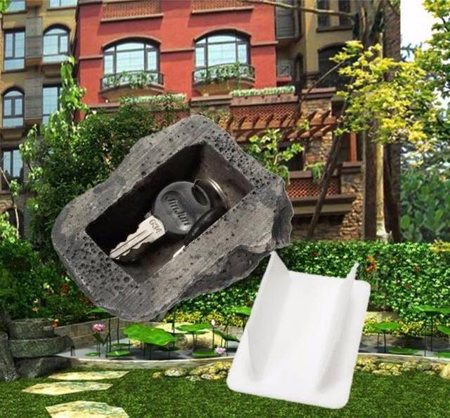 New Outdoor Garden Key Box Rock Hidden Hide In Stone Security Safe Storage Hiding For Key Hide stonekey Safe