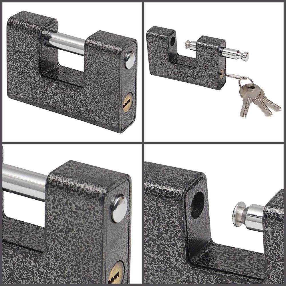 zhenzhi Padlock - Heavy Duty 1kg Padlock with 4 Keys -  Protector Hardware Lock for Outdoor Use - For Garage Door, Containers