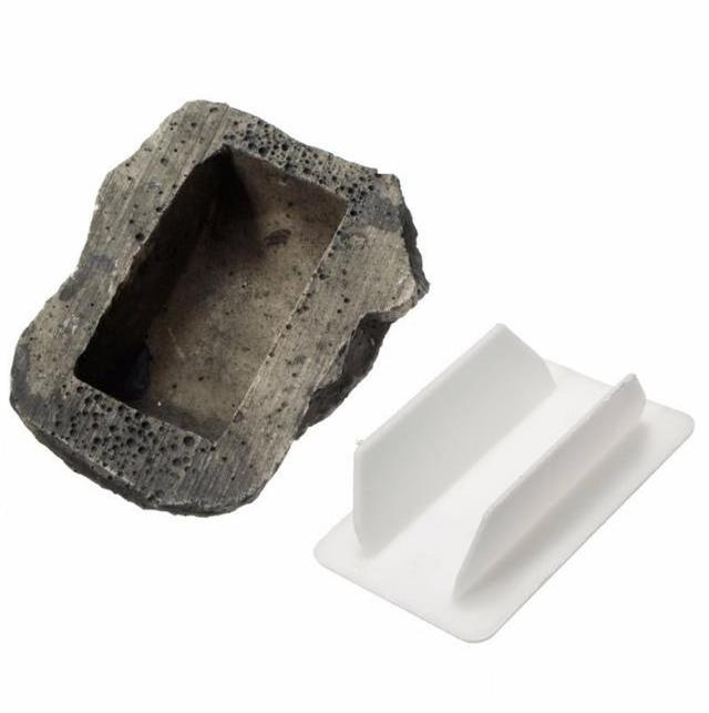 New Outdoor Garden Key Box Rock Hidden Hide In Stone Security Safe Storage Hiding For Key Hide stonekey Safe