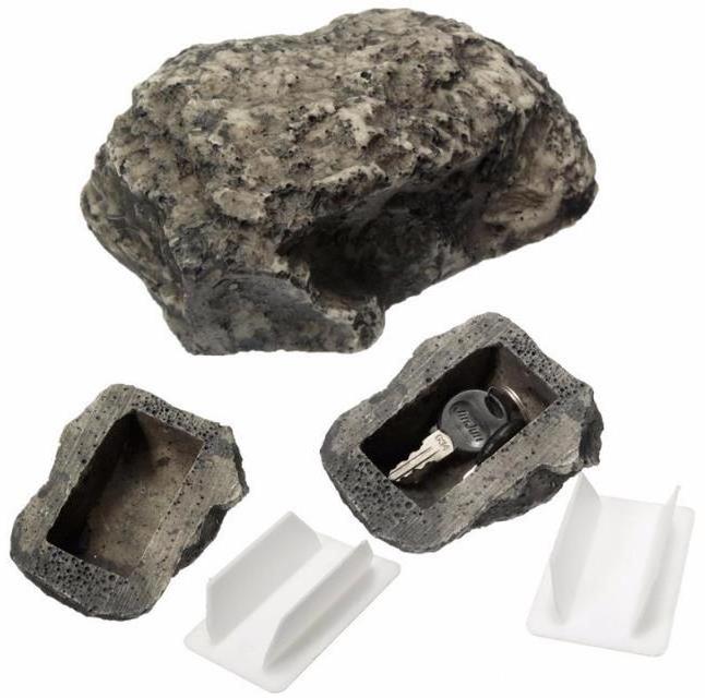 New Outdoor Garden Key Box Rock Hidden Hide In Stone Security Safe Storage Hiding For Key Hide stonekey Safe