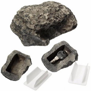 New Outdoor Garden Key Box Rock Hidden Hide In Stone Security Safe Storage Hiding For Key Hide stonekey Safe