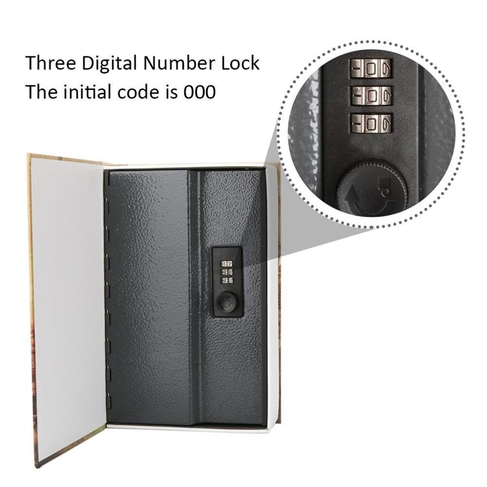 zhenzhi  Diversion Book Safe with Combination Lock,Money Hiding Box,Safe Secret Hidden Metal Lock Box