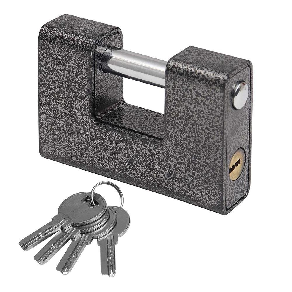 zhenzhi Padlock - Heavy Duty 1kg Padlock with 4 Keys -  Protector Hardware Lock for Outdoor Use - For Garage Door, Containers