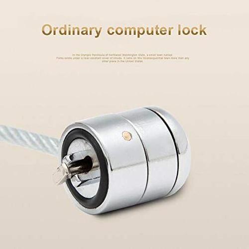 Zhenzhi Laptop Cable lock and Safety cable for PCS, laptops and other devices (steel, gray)1.2 m (~4 ft), Key lock