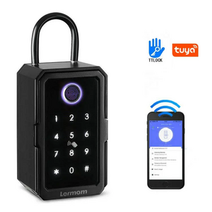 Zhenzhi  Digital Electric Locks Keybox Wall Mounted Lockbox Portable BLE Tuya TTlock APP Fingerprint Smart Key Lock Box