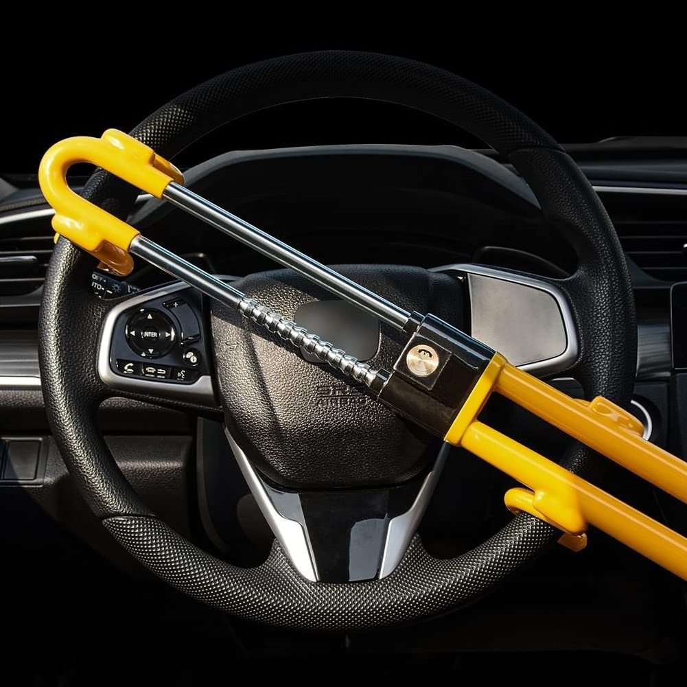 zhenzhi car Steering Wheel Locks with Keys, self-Defense Hand Tools, Heavy Anti-Theft Hammers