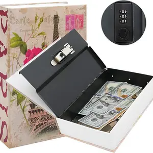 Wholesale Diversion Book Safe with Combination Lock,Money Hiding Box,Safe Secret Hidden Metal Lock Box