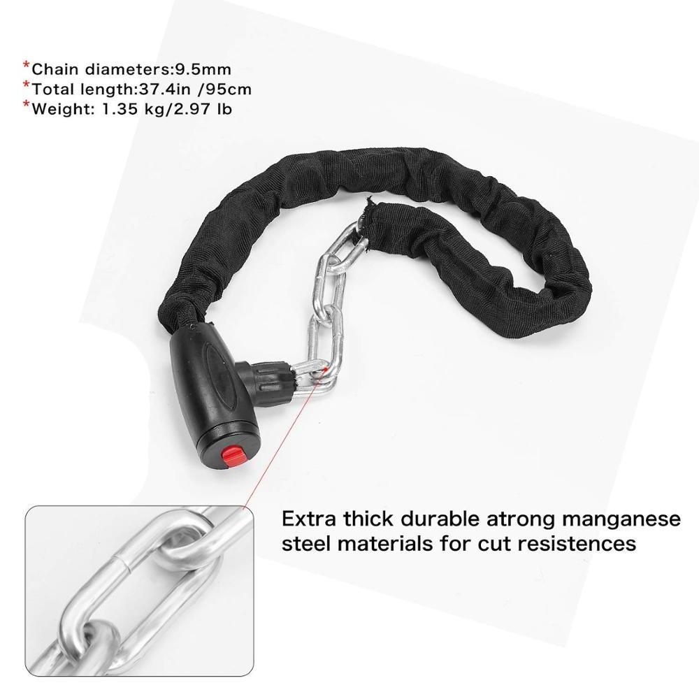 ZhenzhiHeavy Duty Motorbike Chain Lock  Bicycle Chain Locks Made of Solid Manganese Steel