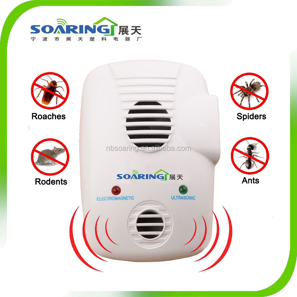 Professional electromagnetic & ultrasonic multifunction rat repeller