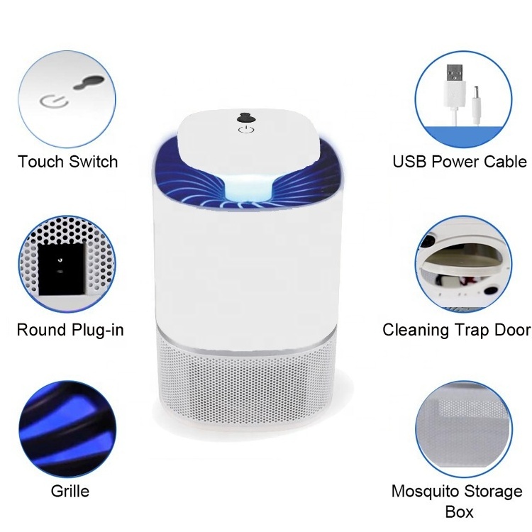 Hot sell  USB Powered UV LED Electronic Indoor Mosquito Killer Trap Lamp