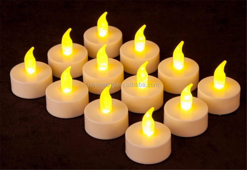 Battery Operated Yellow  Flameless Tea light LED Candle Light