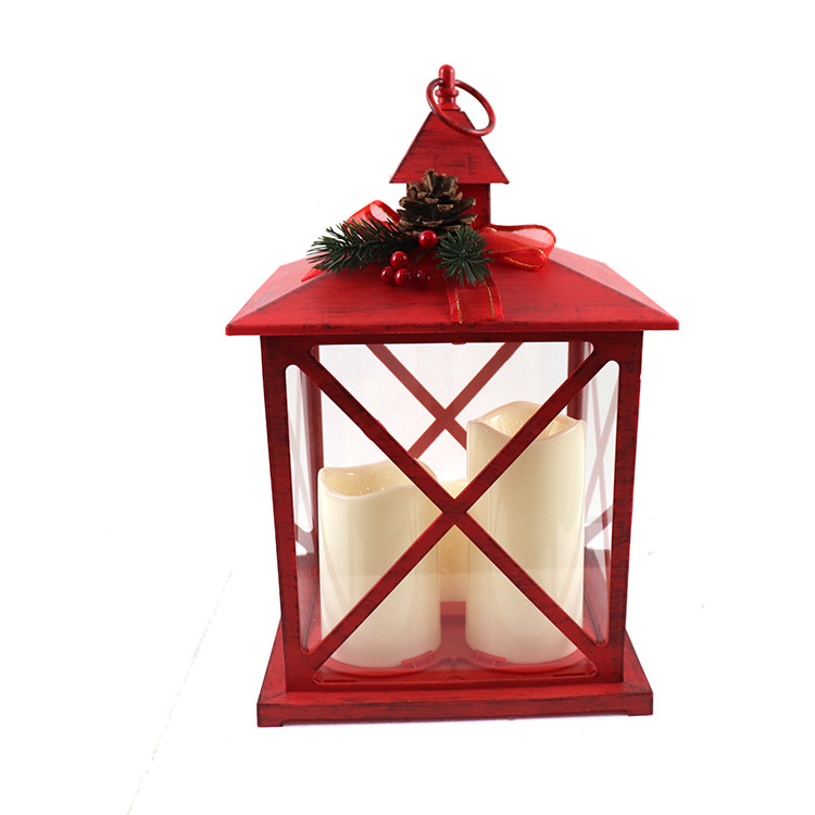 wholesale oversized flickering flame candle solar white led hanging outdoor lanterns candle lantern