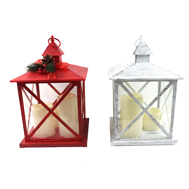 wholesale oversized flickering flame candle solar white led hanging outdoor lanterns candle lantern