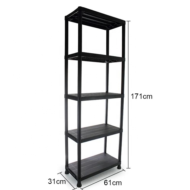 New Arrival 5 Layer Plastic Storage Shelves Floor Shelf Layered Shelves for Household