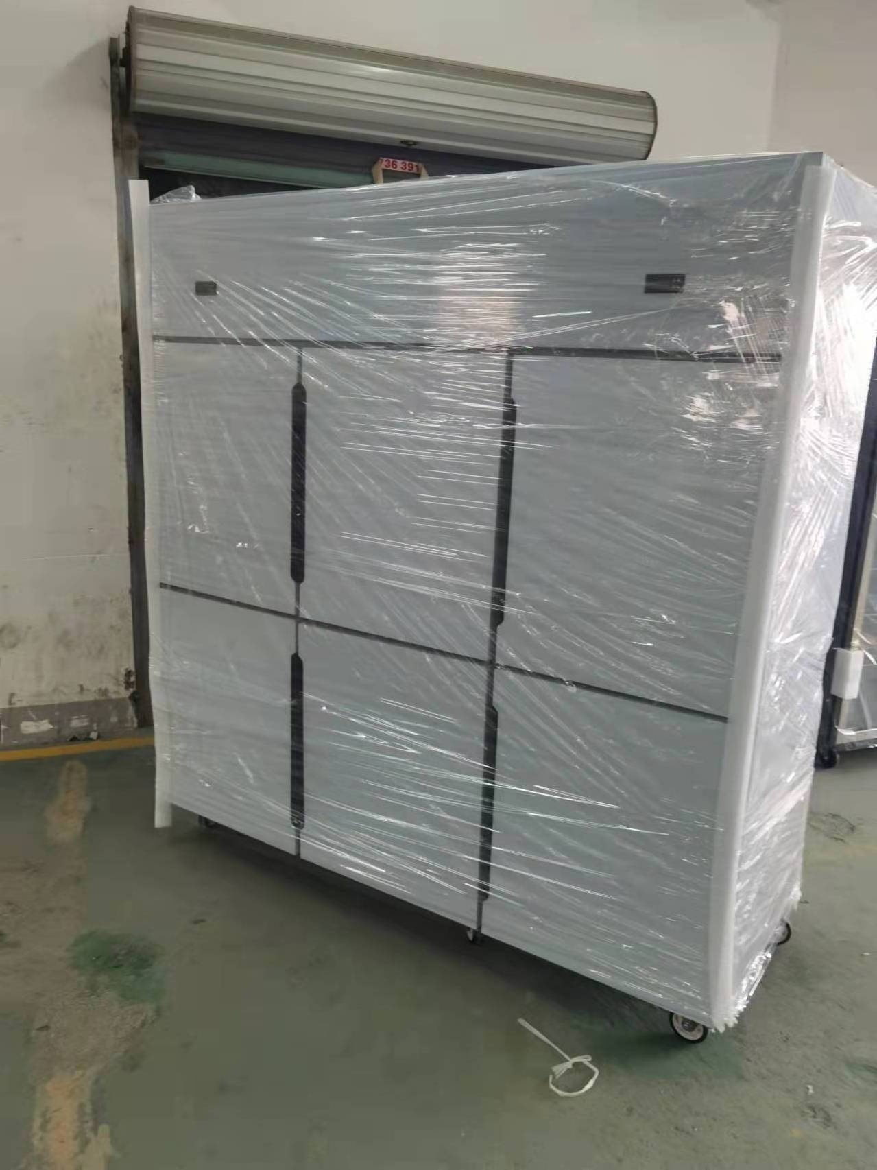 6 doors 1500L freezing upright hotel kitchen refrigerator freezer commercial