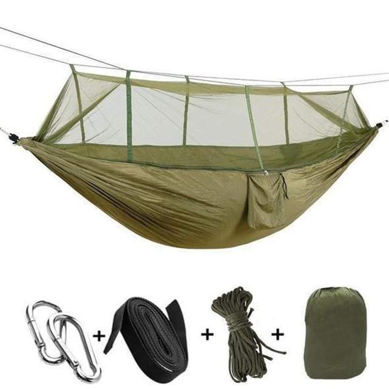 Customizable Logo Printing Lightweight hammock swing Portable Hanging Outdoor Camping Hammock tent with mosquito nets