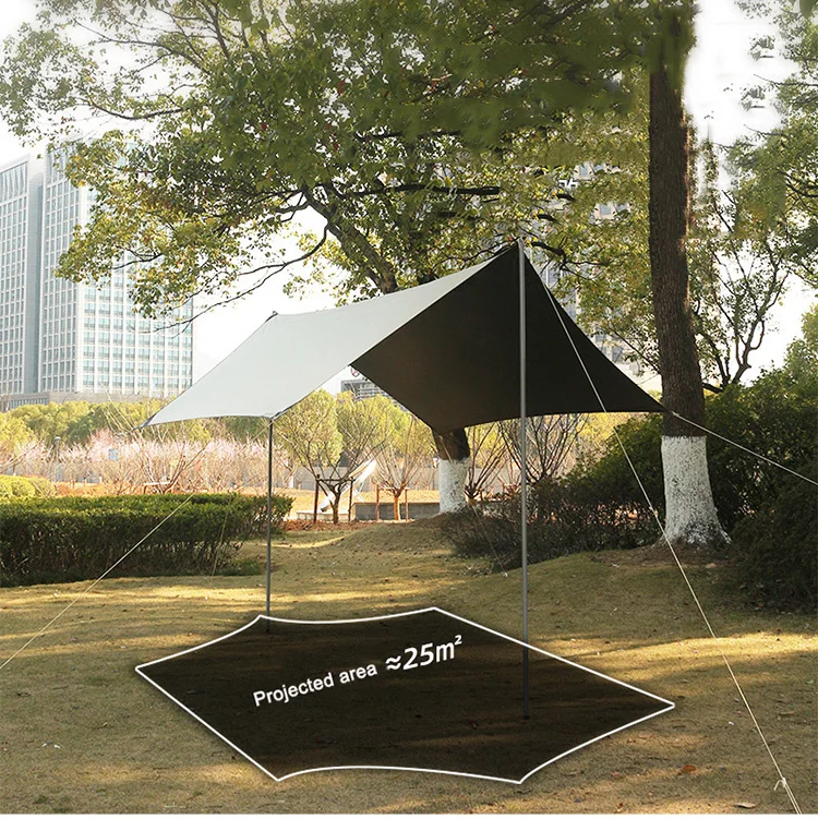 Large Sunshade Folding Tarp Tent Waterproof Hammock rainfly Shelter Camping Tarp Outdoor For BBQ Hiking Picnic