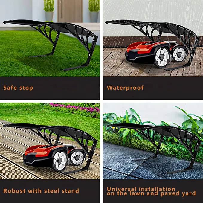 Robotic Lawnmower Garage Roof Carport Garden Canopy Weatherproof Includes Mounting parts Dimensions Medium solid polycarbonate