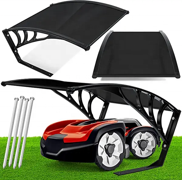 Robotic Lawnmower Garage Roof Carport Garden Canopy Weatherproof Includes Mounting Material Dimensions Large solid polycarbonate