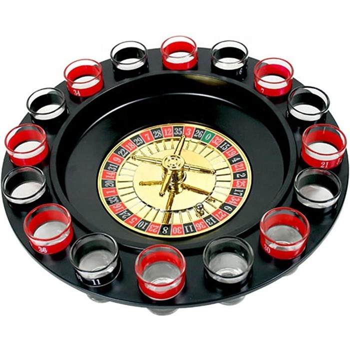 Shot Glass Roulette Beer Drinking Game Set Party Pub clup celebration have fun 2 Balls and 16 numbered Glasses cups