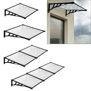 Transparent front Door Entrance window Roof canopy aluminum Polycarbonate PC awnings 1 2 3 unit Door Window Awning Exterior