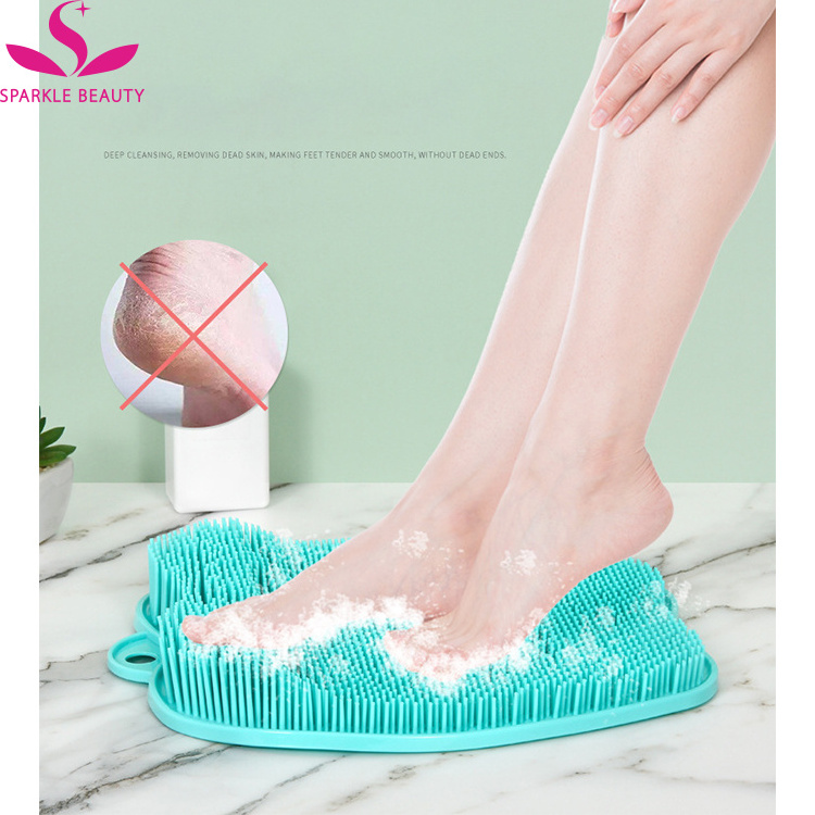 Foot Pad Clean shower scraper bathroom non-slip bath Brush Foot Scrubber Pad Non-slip Care foot massager mat