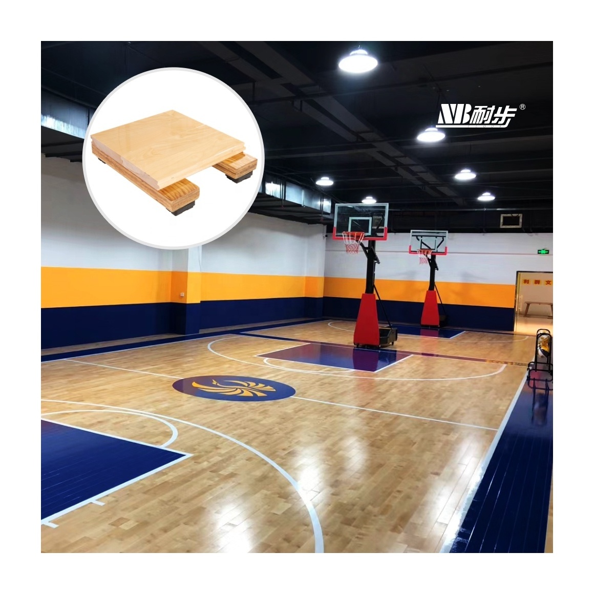 Best Selling Moisture Proof Volleyball Court Floor Fixed Sports Parquet FIBA Birch Flooring