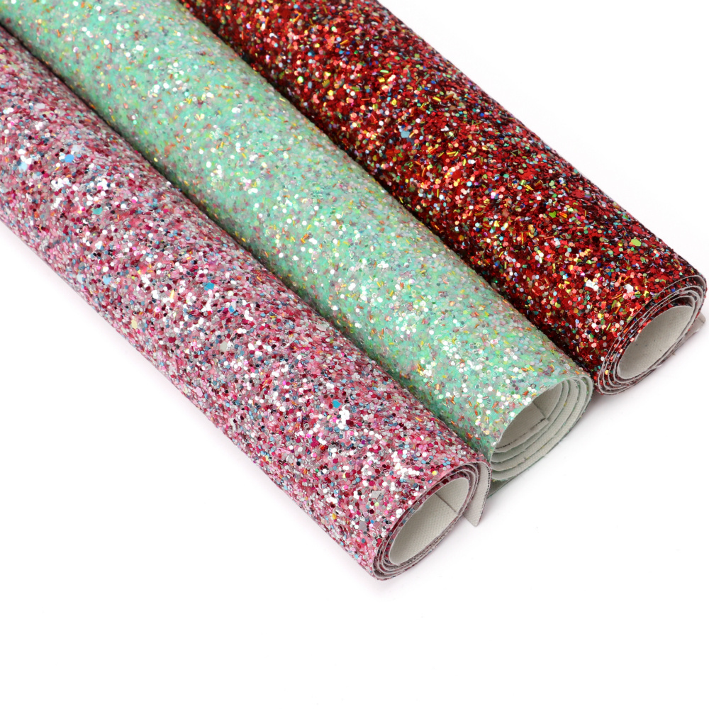 2018 summer season pvc glitter vinyl fabric with star glitter mesh fabric