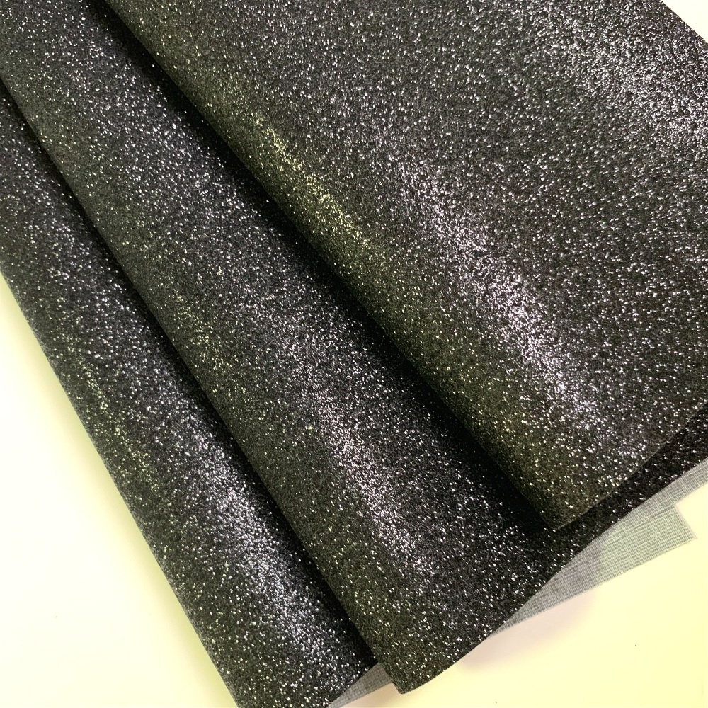 Hot selling a4 glitter fabric & fine glitter fabric with canvas backing for DIY crafts