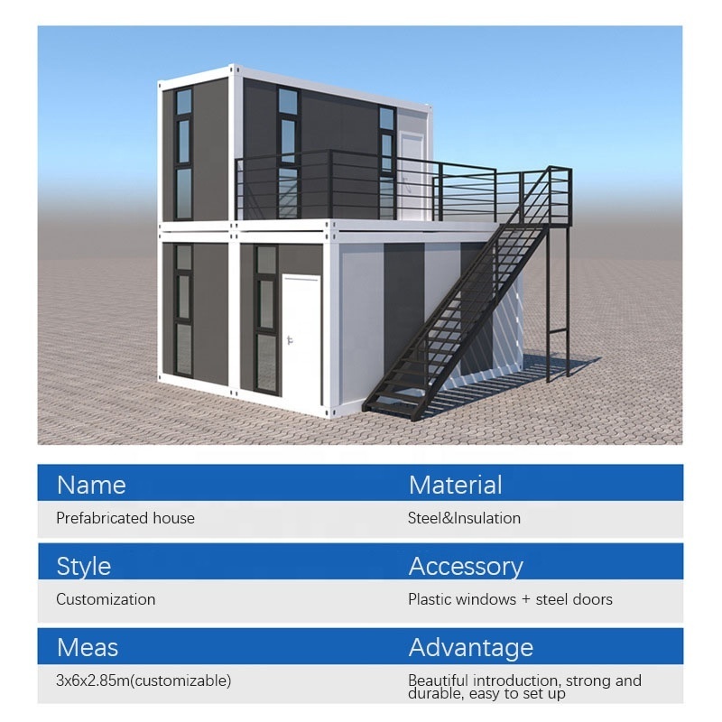 Customizable office living house modular prefab container house foldable homes 20ft office folding container house