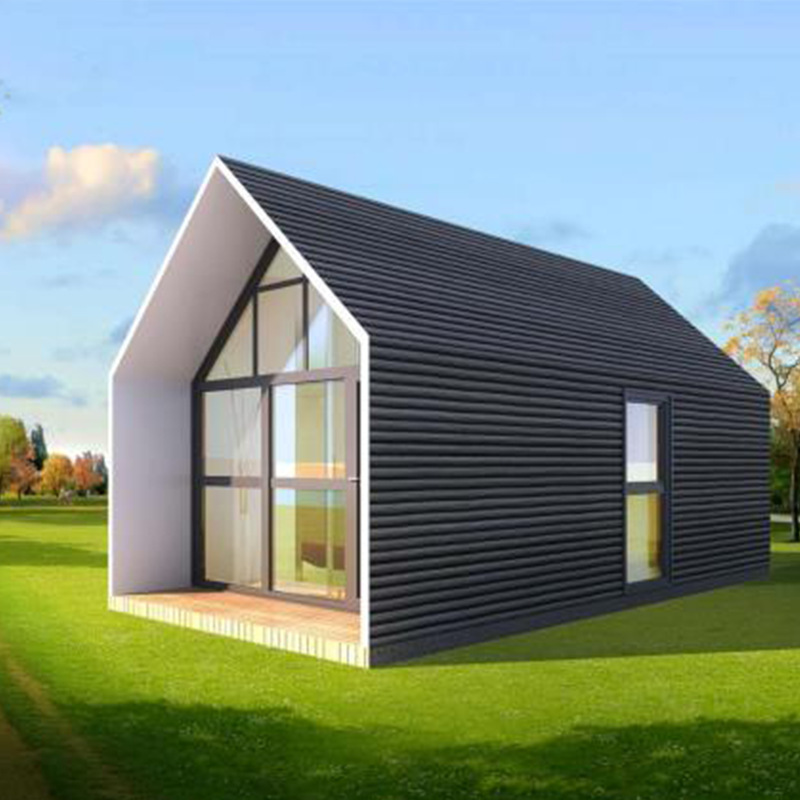 Custom China tiny home wood triangle design house prefab wooden house manufacturer for living